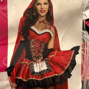 Red Hooded Costume Dress NO CAPE